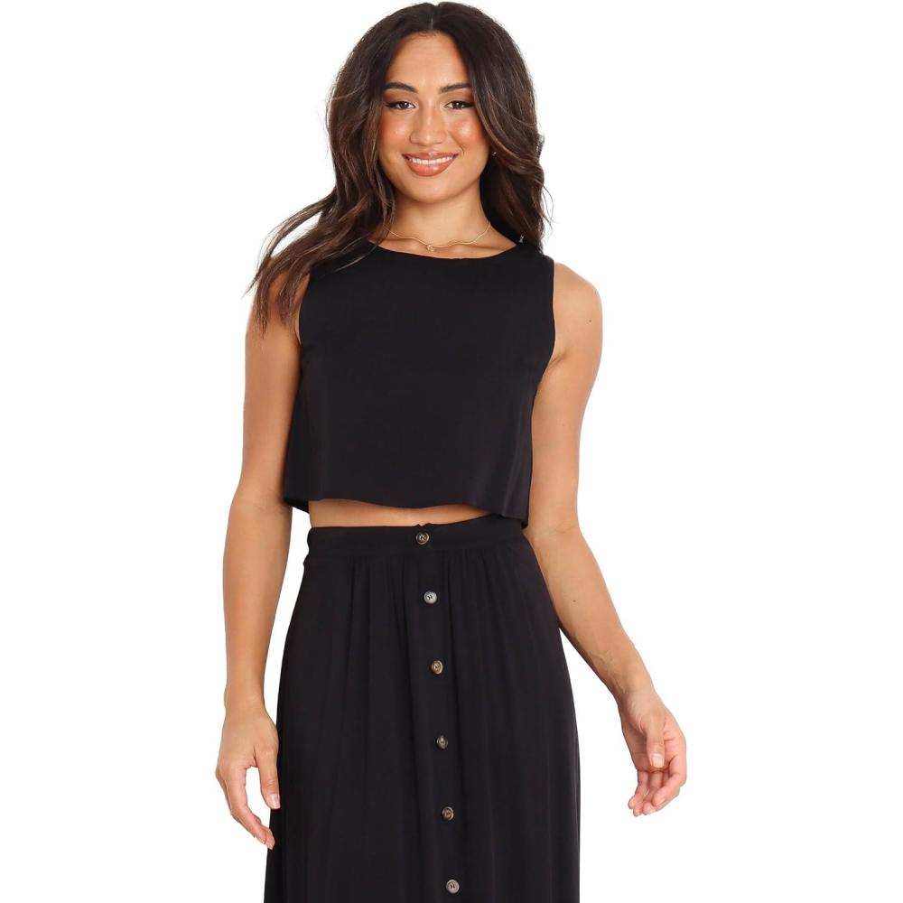 imagePetal ampamp Pup Womens Ava TopBlack
