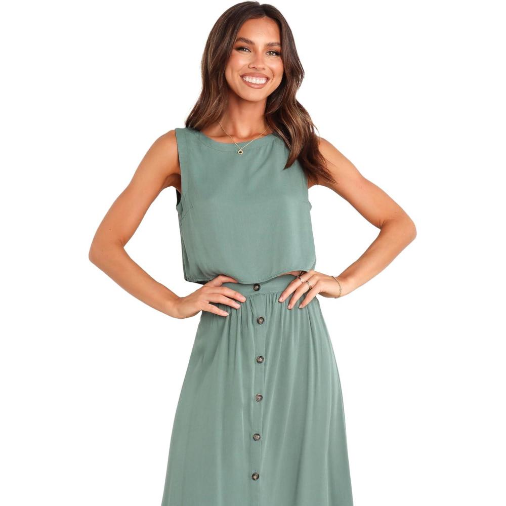 imagePetal ampamp Pup Womens Ava TopGreen