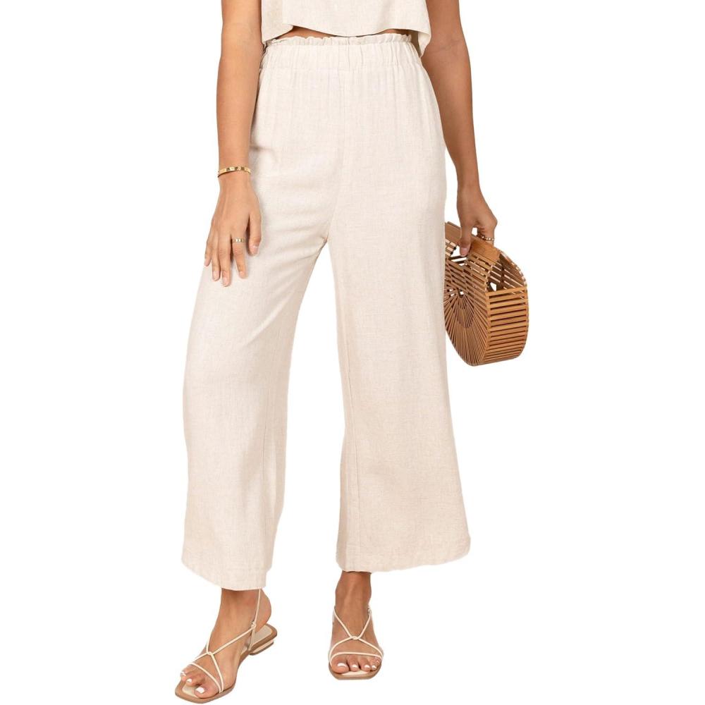 imagePetal ampamp Pup Womens Eleanor High Waisted PantsBeige