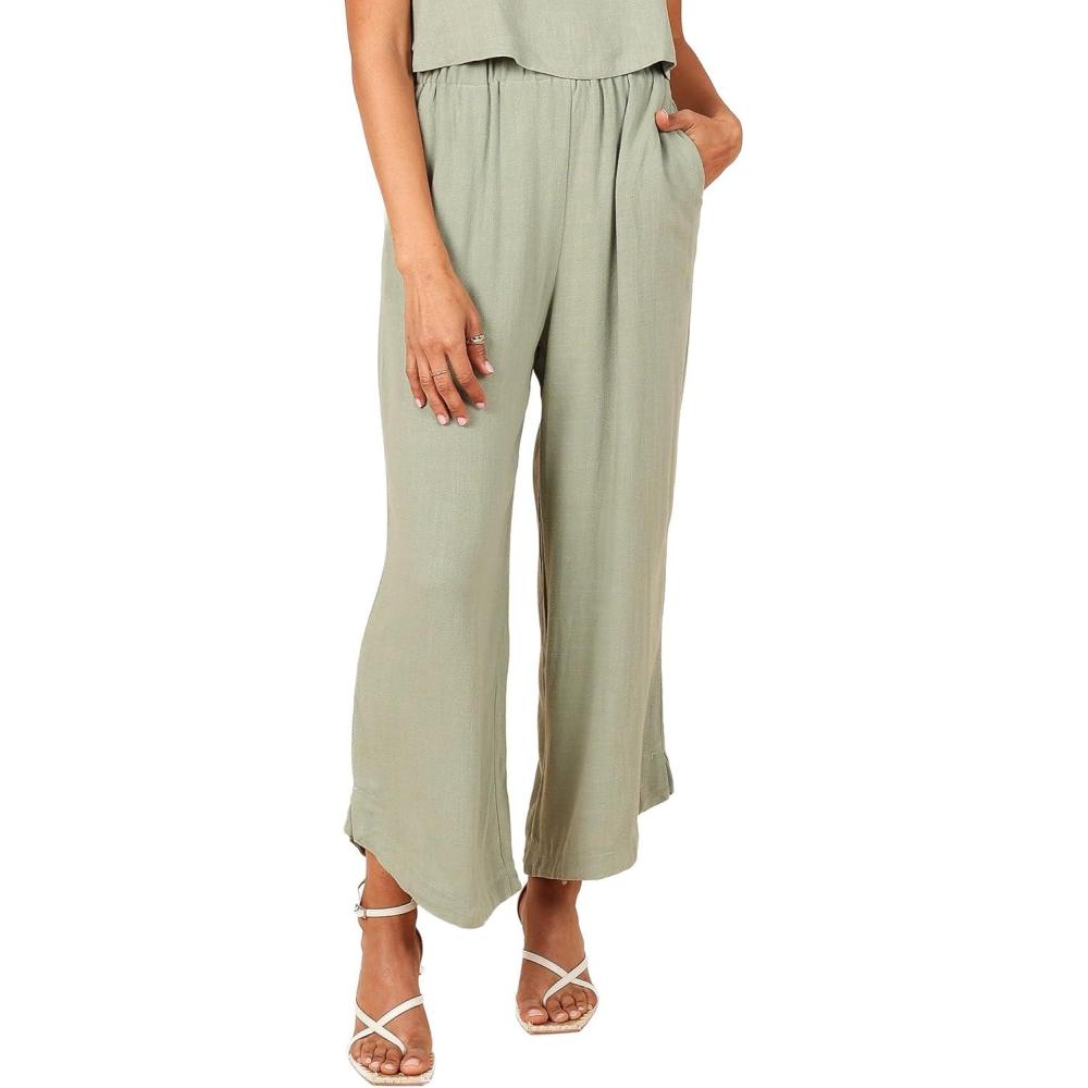 imagePetal ampamp Pup Womens Eleanor High Waisted PantsGreen
