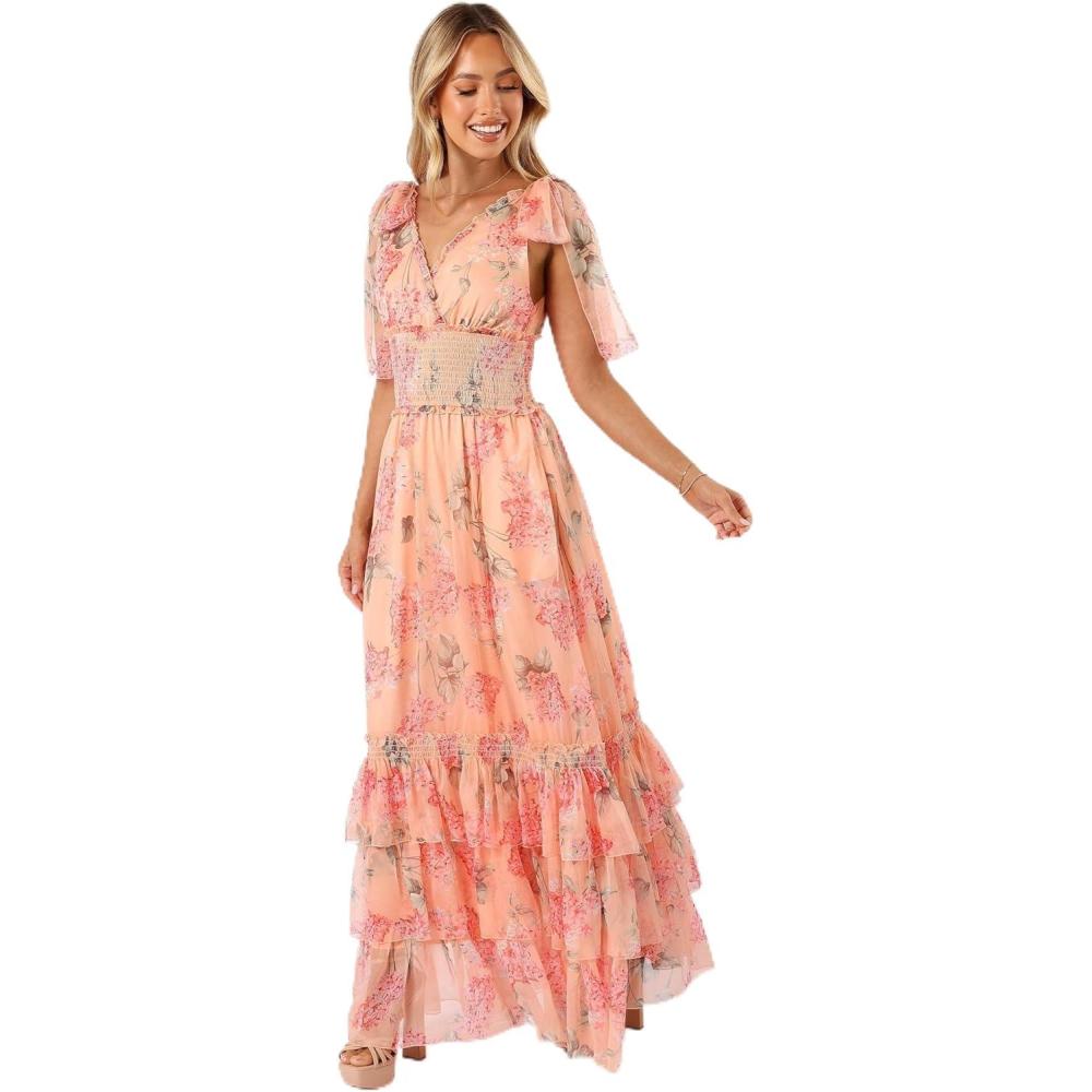 imagePetal ampamp Pup Womens Fionna Maxi DressPeach Floral