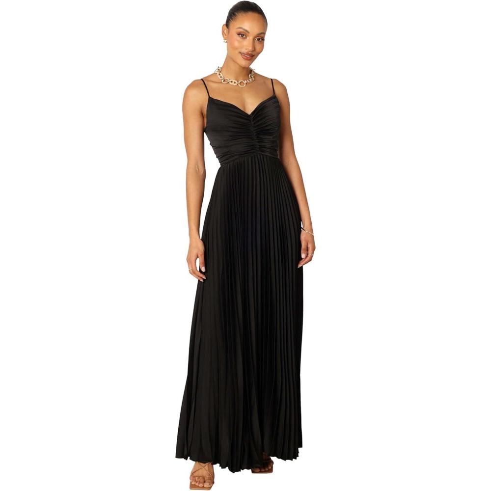 imagePetal ampamp Pup Womens Naira Pleated Maxi DressBlack