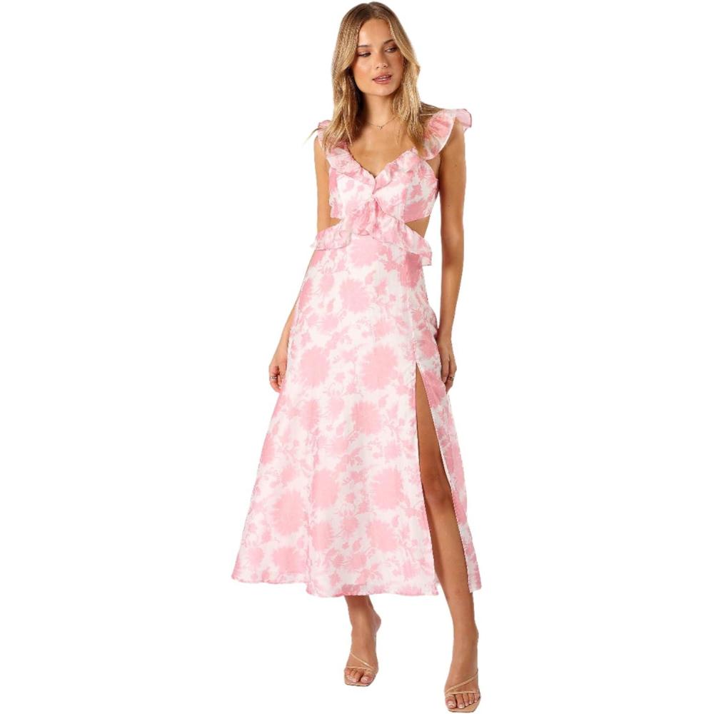 imagePetal ampamp Pup Womens Rori Ruffle Maxi DressPink Floral