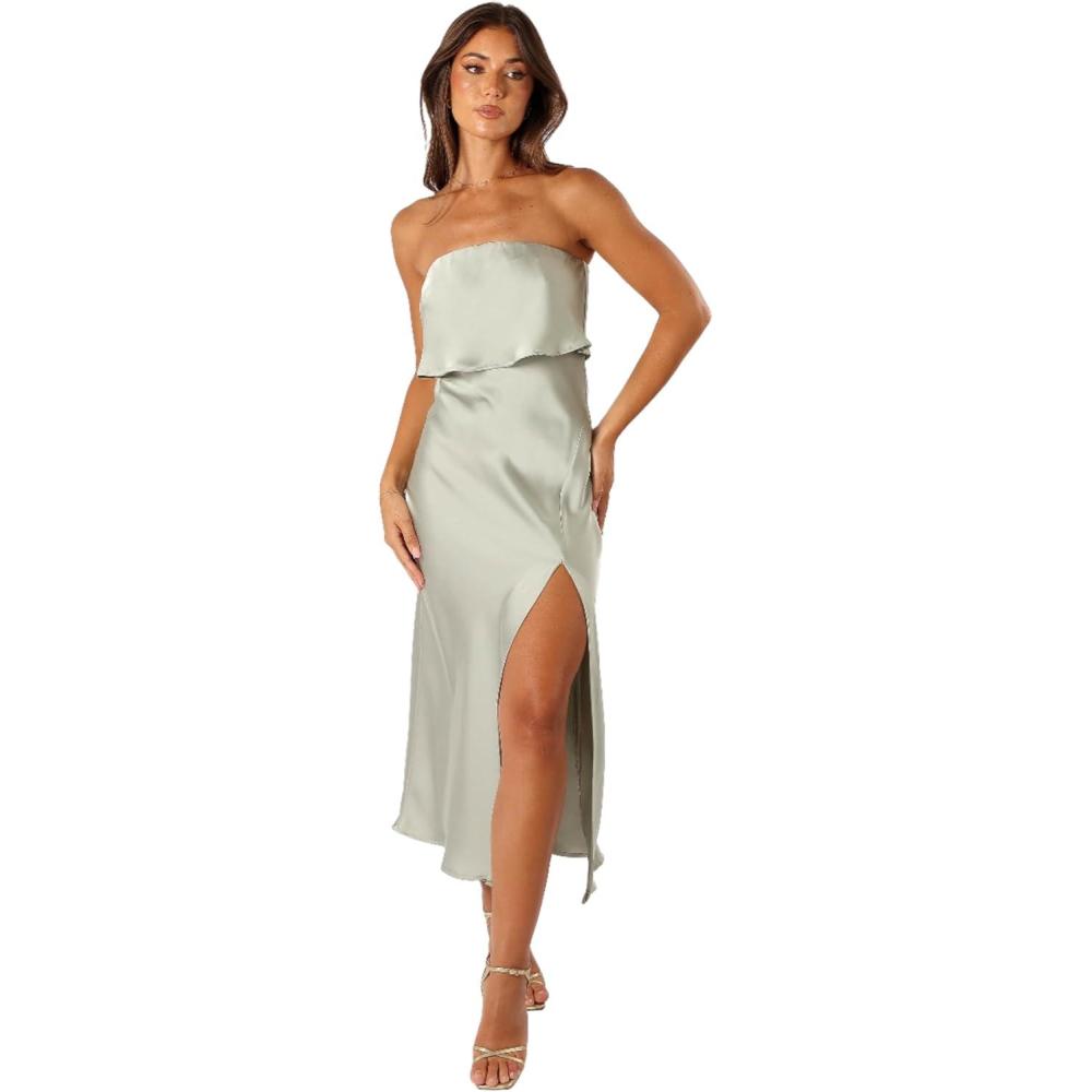 imagePetal ampamp Pup Womens Vienna Strapless Midi DressSage