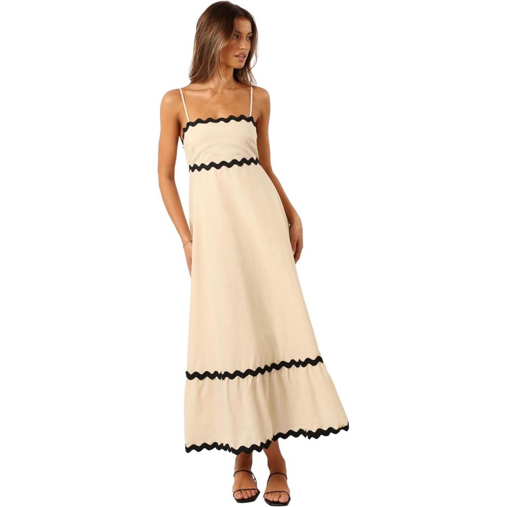 imagePetal ampamp Pup Womens Yana Maxi DressCream Black