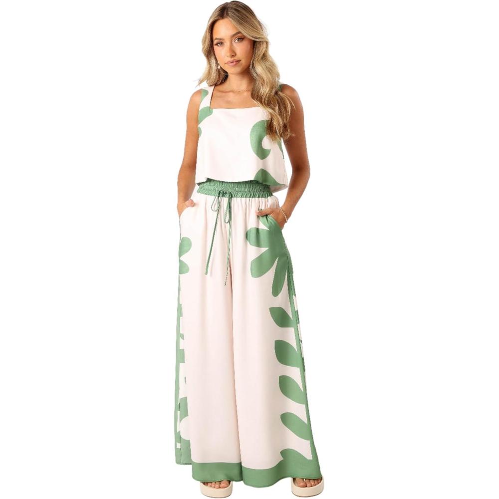 imagePetal ampamp Pup womens Timothy Pant SetBeige Green