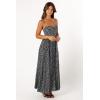 Petal & Pup Women’s Achanti Pleated Maxi Dress(Black Floral)