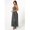 Petal & Pup Women’s Achanti Pleated Maxi Dress(Black Floral)