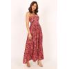 Petal & Pup Women’s Achanti Pleated Maxi Dress(Pink Multi)