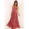 Petal & Pup Women’s Achanti Pleated Maxi Dress(Pink Multi)