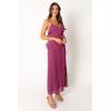Petal & Pup Women’s Achanti Pleated Maxi Dress(Purple)