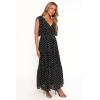 Petal & Pup Women’s Ada Maxi Dress(Black Polka Dot)