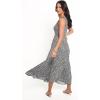 Petal & Pup Womens Agatha Midi Dress(Black Floral)