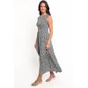 Petal & Pup Womens Agatha Midi Dress(Black Floral)