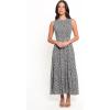 Petal & Pup Womens Agatha Midi Dress(Black Floral)