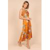 Petal & Pup Women’s Alejandra Cowl Neck Midi Dress(Tan)