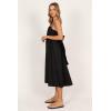 Petal & Pup Women’s Alice Bow Back Midi Dress(Black)