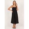 Petal & Pup Women’s Alice Bow Back Midi Dress(Black)