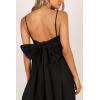 Petal & Pup Women’s Alice Bow Back Midi Dress(Black)