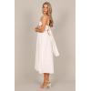 Petal & Pup Women’s Alice Bow Back Midi Dress(White)