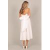 Petal & Pup Women’s Alice Bow Back Midi Dress(White)