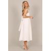 Petal & Pup Women’s Alice Bow Back Midi Dress(White)