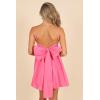 Petal & Pup Womens Alice Bow Back Mini Dress(Hot Pink)