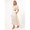 Petal & Pup Womens Aminah Puff Sleeve Dress(Yellow Floral)