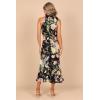 Petal & Pup Womens Anabelle Halter Neck Midi Dress(Black)