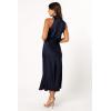 Petal & Pup Womens Anabelle Halter Neck Midi Dress(Navy)