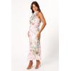 Petal & Pup Womens Anabelle Halter Neck Midi Dress(Pink Floral)