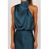 Petal & Pup Womens Anabelle Halter Neck Midi Dress(Teal)
