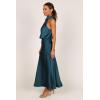 Petal & Pup Womens Anabelle Halter Neck Midi Dress(Teal)