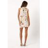 Petal & Pup Women’s Anabelle Halter Neck Mini Dress(White Floral)