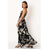 Petal & Pup Women’s Angelique Strapless Maxi Dress(Black Floral)