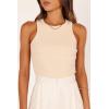 Petal & Pup Women’s Ari Ribbed Tank Top(Beige)