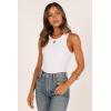 Petal & Pup Women’s Ari Ribbed Tank Top(White)