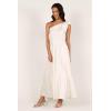 Petal & Pup Women’s Ava One Shoulder Maxi Dress(White)