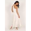 Petal & Pup Women’s Ava One Shoulder Maxi Dress(White)