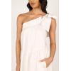 Petal & Pup Women’s Ava One Shoulder Maxi Dress(White)