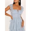 Petal & Pup Womens Belle Maxi Dress(Blue)