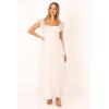 Petal & Pup Womens Belle Maxi Dress(Off-white)