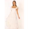 Petal & Pup Womens Belle Maxi Dress(Off-white)
