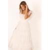 Petal & Pup Womens Belle Maxi Dress(Off-white)