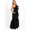 Petal & Pup Women’s Betina Bow Front Maxi Dress(Black)