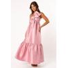 Petal & Pup Women’s Betina Bow Front Maxi Dress(Dusty Rose)