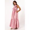 Petal & Pup Women’s Betina Bow Front Maxi Dress(Dusty Rose)