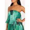 Petal & Pup Women’s Bloom Strapless Maxi Dress(Green Floral)