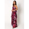 Petal & Pup Women’s Bloom Strapless Maxi Dress(Purple Floral)