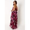 Petal & Pup Women’s Bloom Strapless Maxi Dress(Purple Floral)